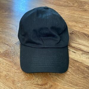 Solid black baseball hat